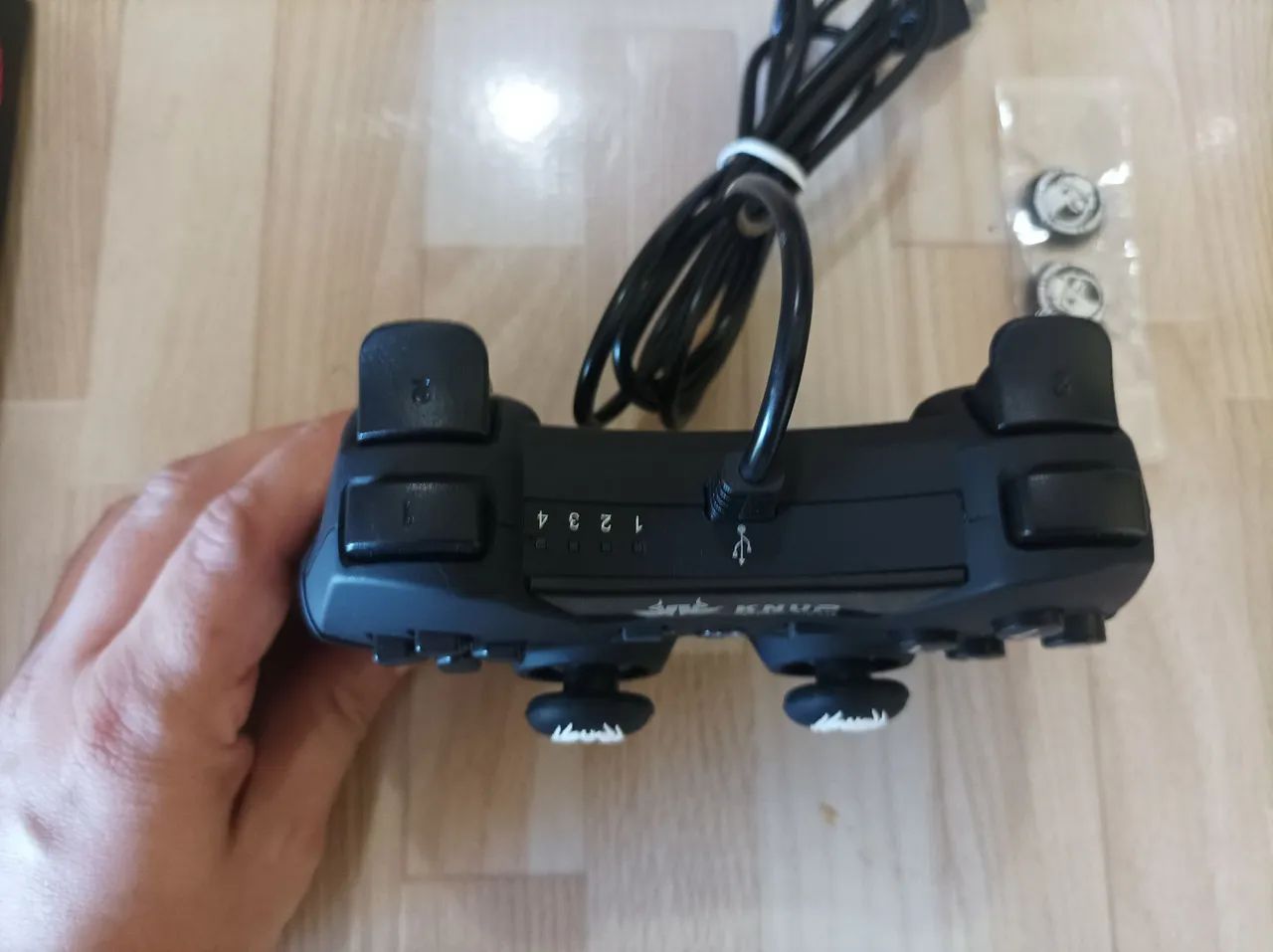 Controle USB PC Steam ps3 com grip - Foto 3