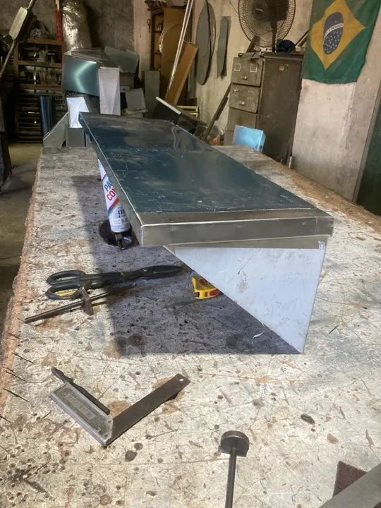 Prateleira de aço inox Med. 1,00x0,30 - Foto 2