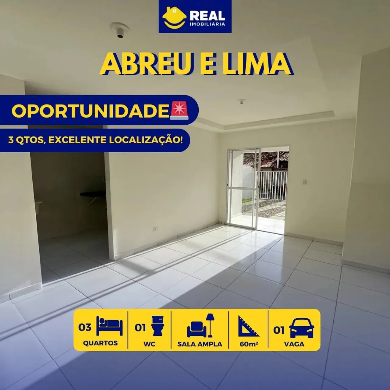 OPORTUNIDADE EM ABREU E LIMA!3 quartos, com excelente localização!