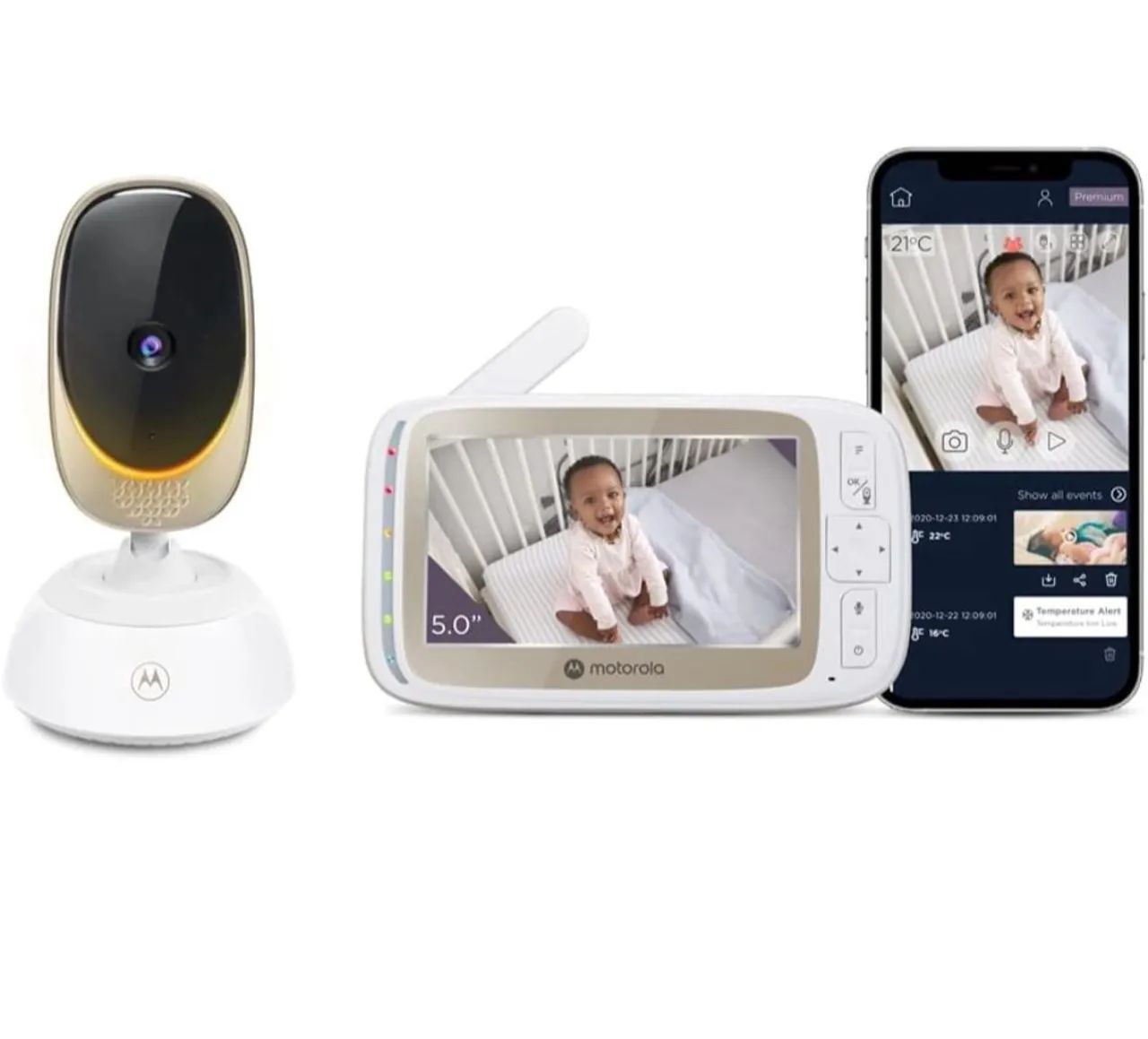 Monitor de Bebê Motorola com Tela de 5 Polegadas