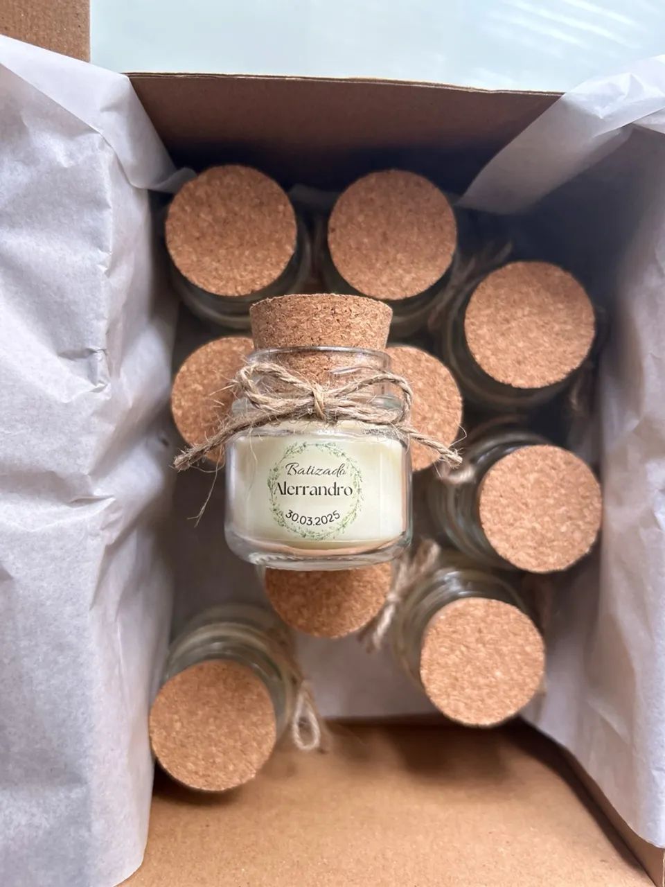 Lembrancinha personalizada vela aromática casamento aniversário batizados  - Foto 4