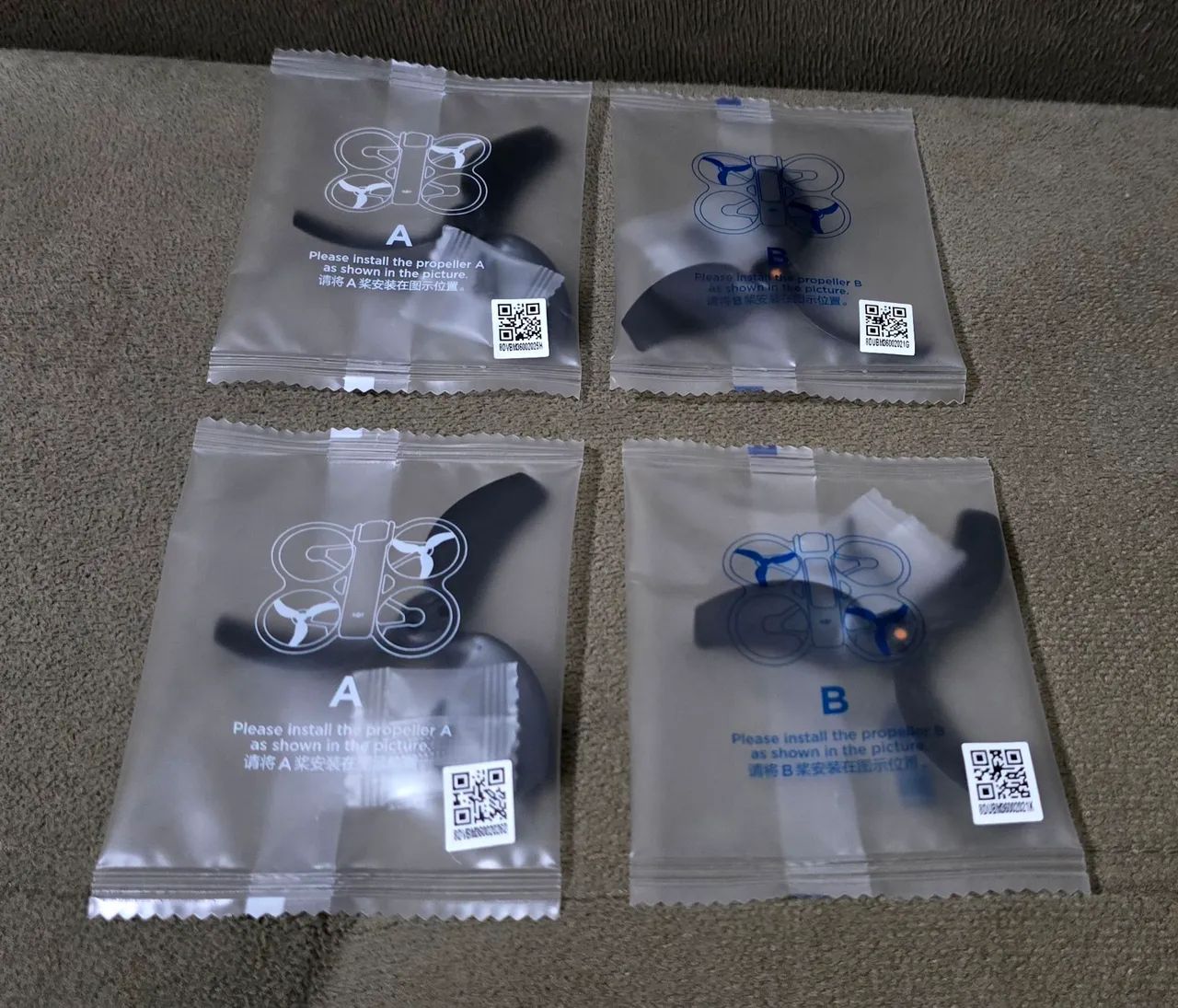 KIT COMPLETO DE HÉLICES ORIGINAIS PARA O DRONE DJI AVATA 2 TIRADO DE UM AVATA 2 LACRADO - Foto 2