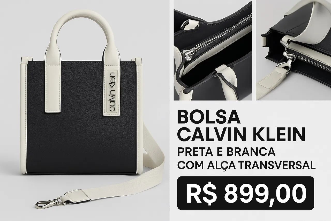 Bolsa Calvin Klein Original - Nova e com Alça Transversal