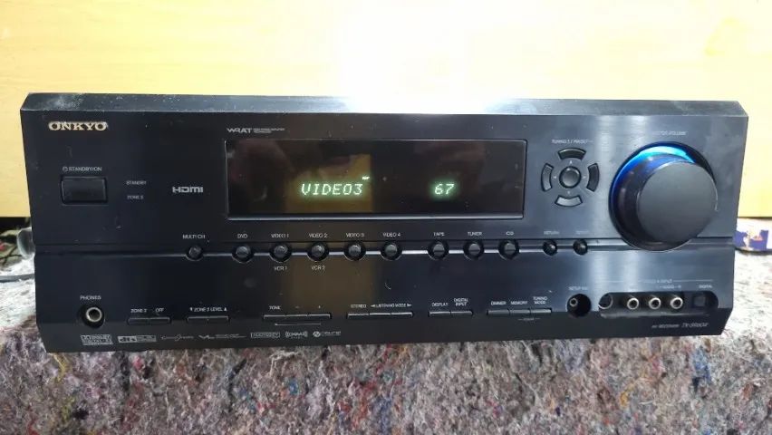 Receiver  Onkyo TX SR604 de 7.1 canais  com defeito sem controle remoto  - Foto 2