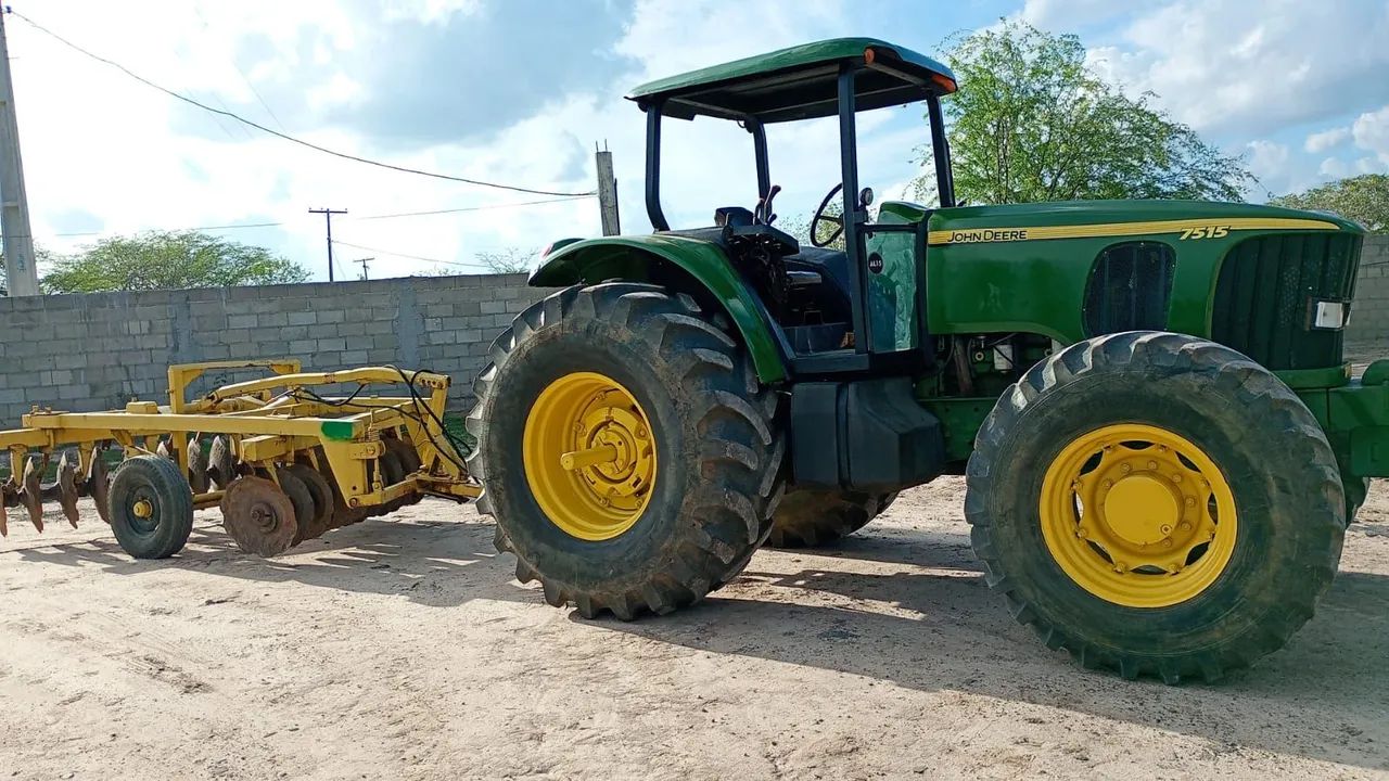 Trator 7515 John Deere Ano 2009 com gradão - Foto 4
