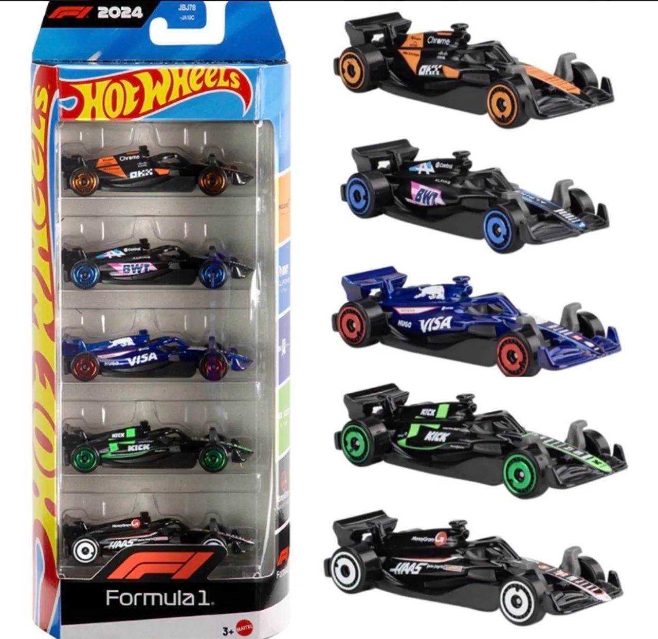 Hot Wheels F1 - Pack com 5 carros - Foto 3