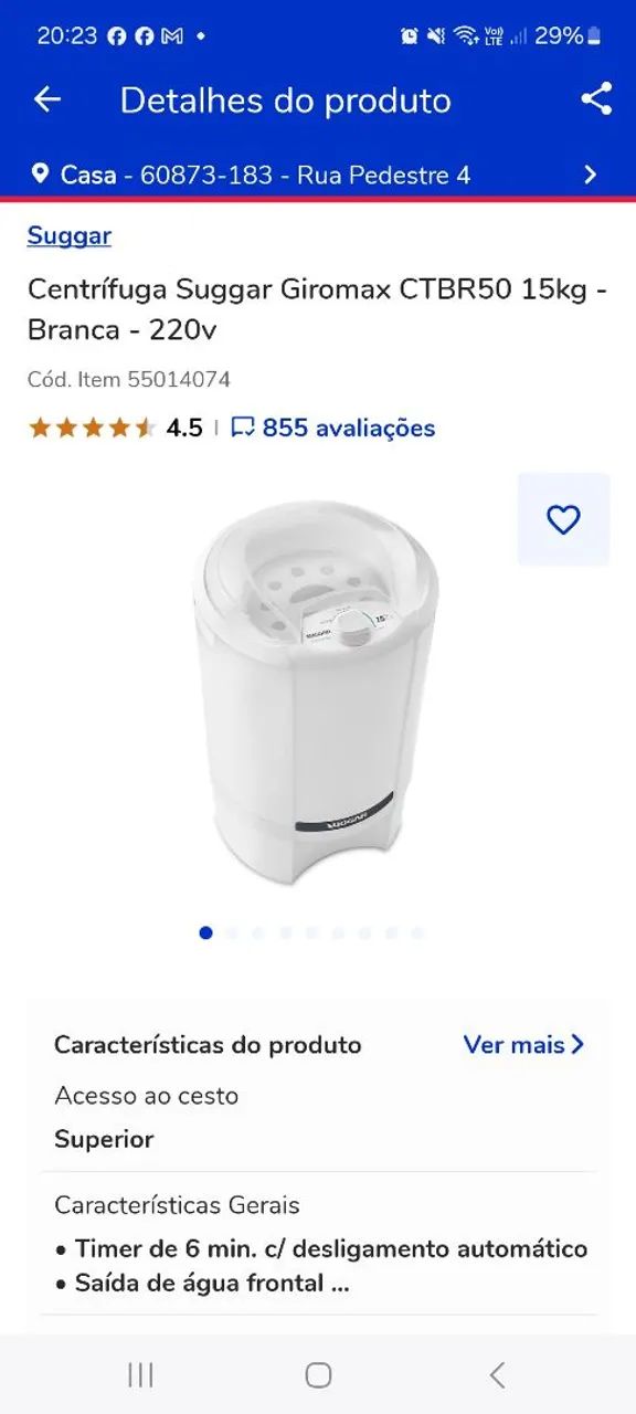 Centrífuga de Roupa Suggar 15kg - Foto 4