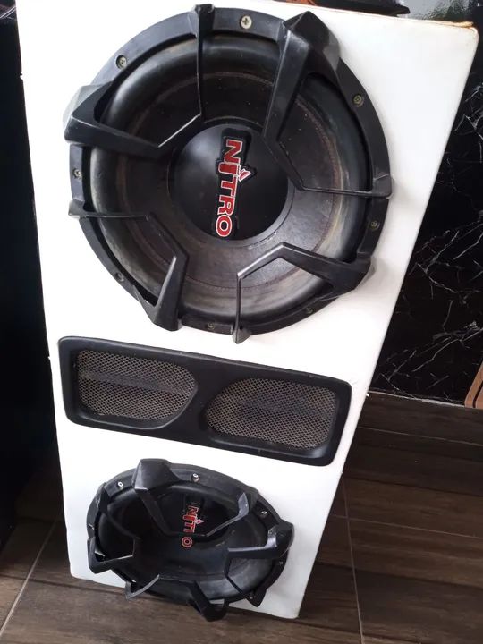 Caixa MDF LABIRINTO+ 2 subwoofer 12 bobina dupla NITRO 