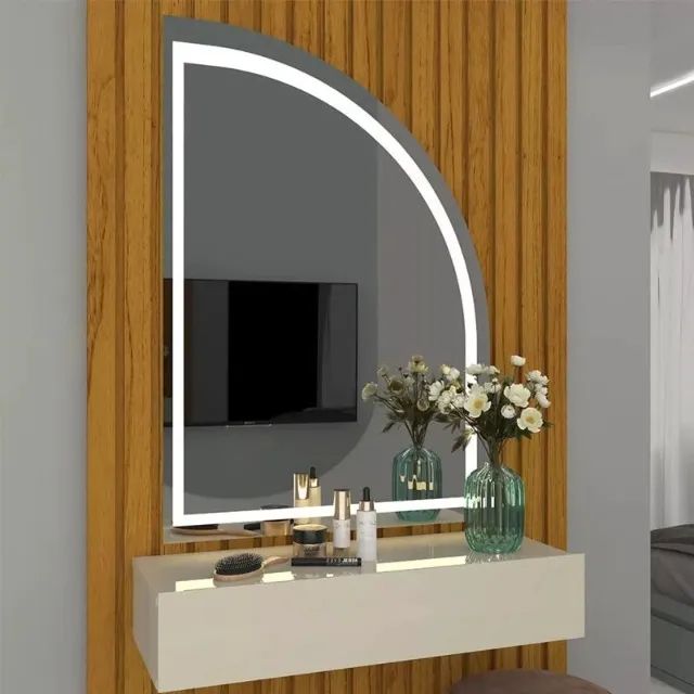 Penteadeira Com Espelho e LED Ripada Realeza - Receba Hoje - Foto 3