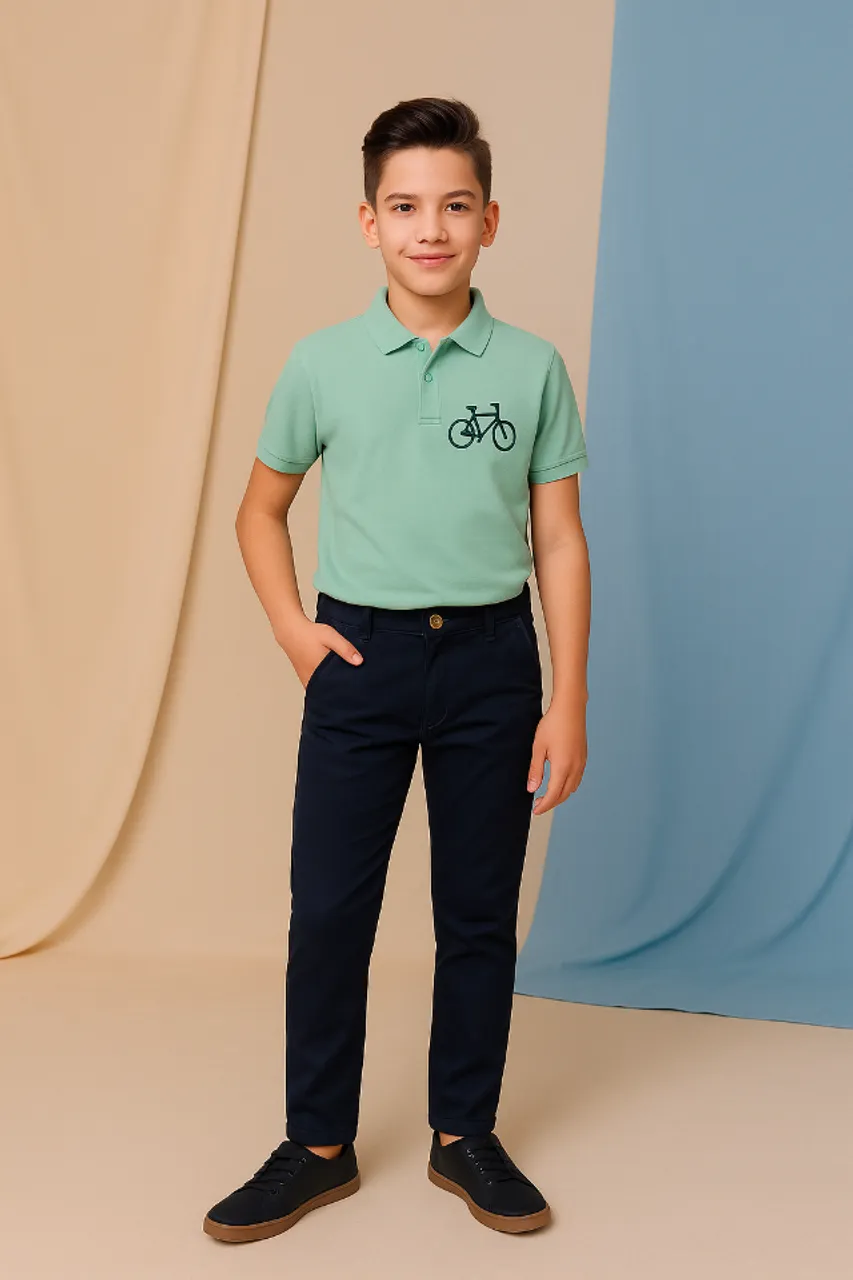 CALÇA SARJA INFANTO JUVENIL MASCULINA "BOGGI KIDS"