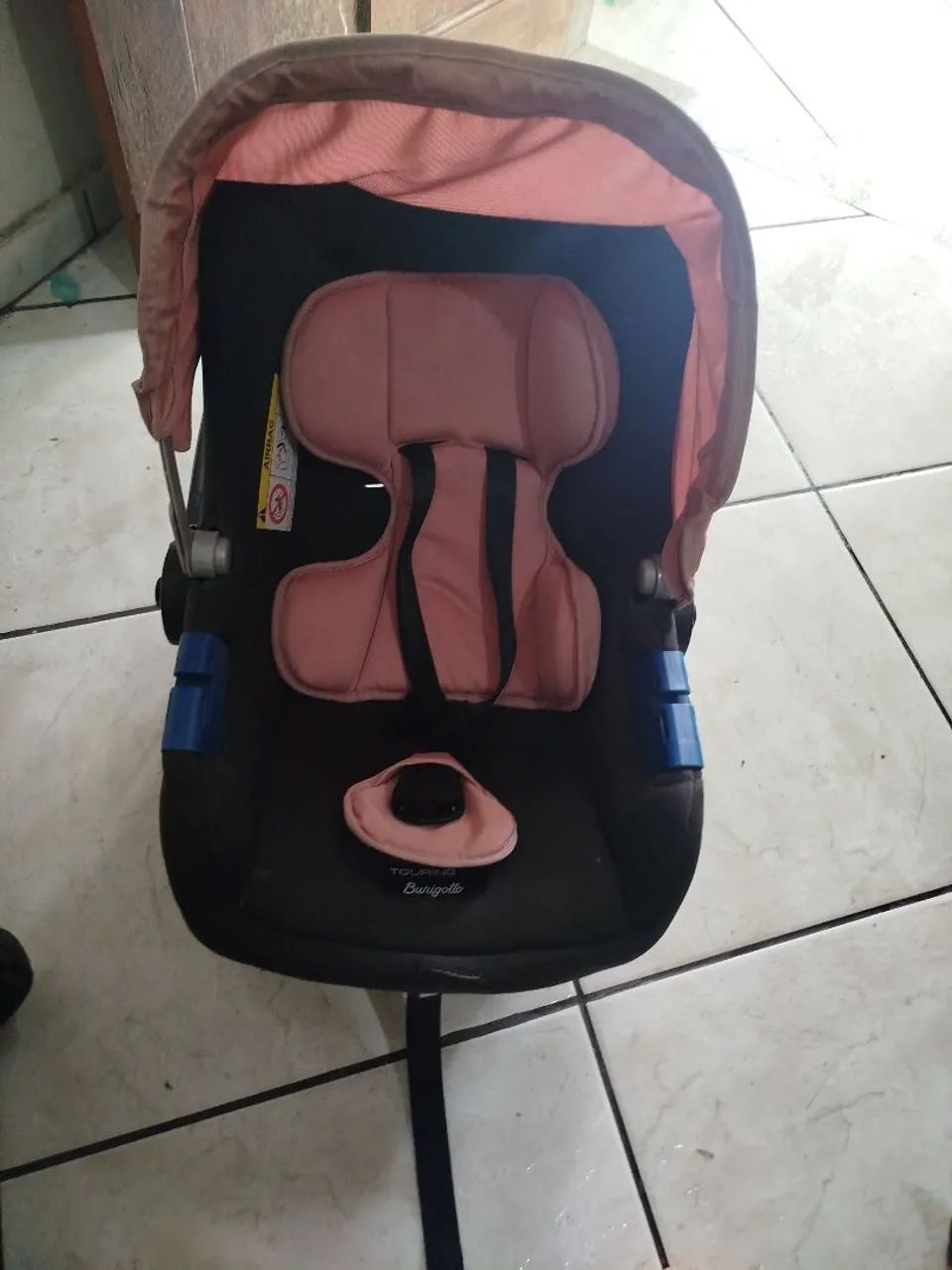 Carrinho de Bebê Burigotto + Bebê conforto- Rosa - Foto 3