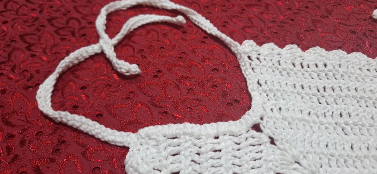 Conjunto de crochê branco - Novo, nunca usado. - Foto 5
