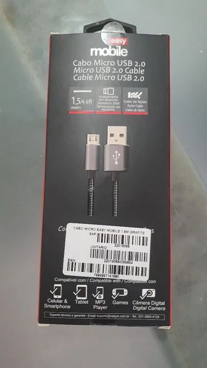 Cabo Micro USB 2.0, NOVO! - Foto 4