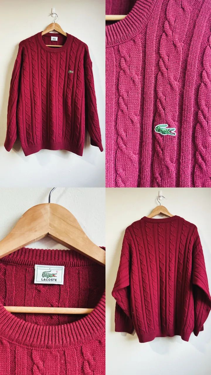 Suéter Lacoste original bordô - Foto 3