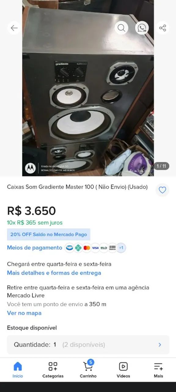 Caixa de som Gradiente, nova com um preço que cabe no seu bolso  - Foto 3