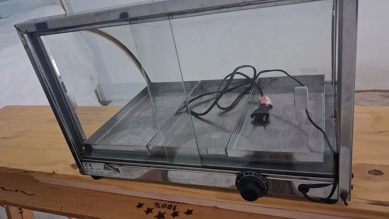 Vitrine quente para salgados 3 badejas - Foto 3