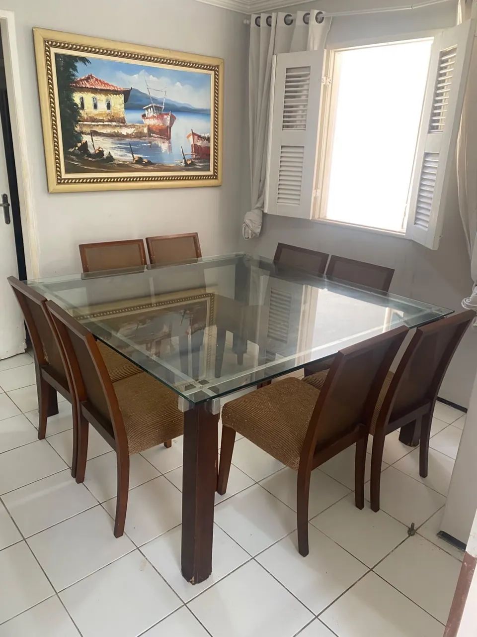 Mesa de vidro com cadeiras  - Foto 2