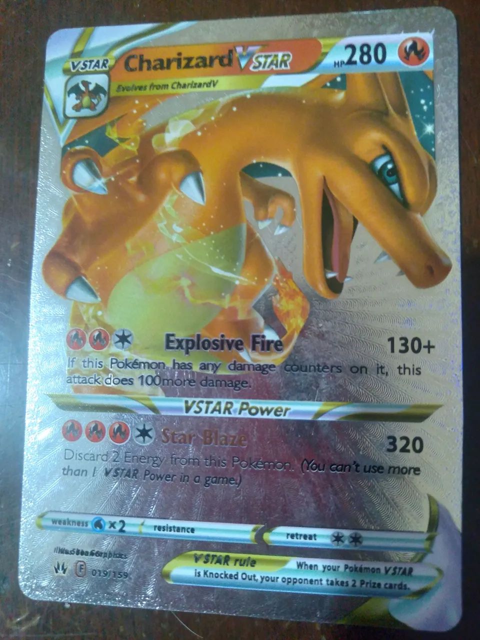 CARTA POKÉMON CHARIZARD V STAR 019/159 (INGLÊS) - Hobbies e