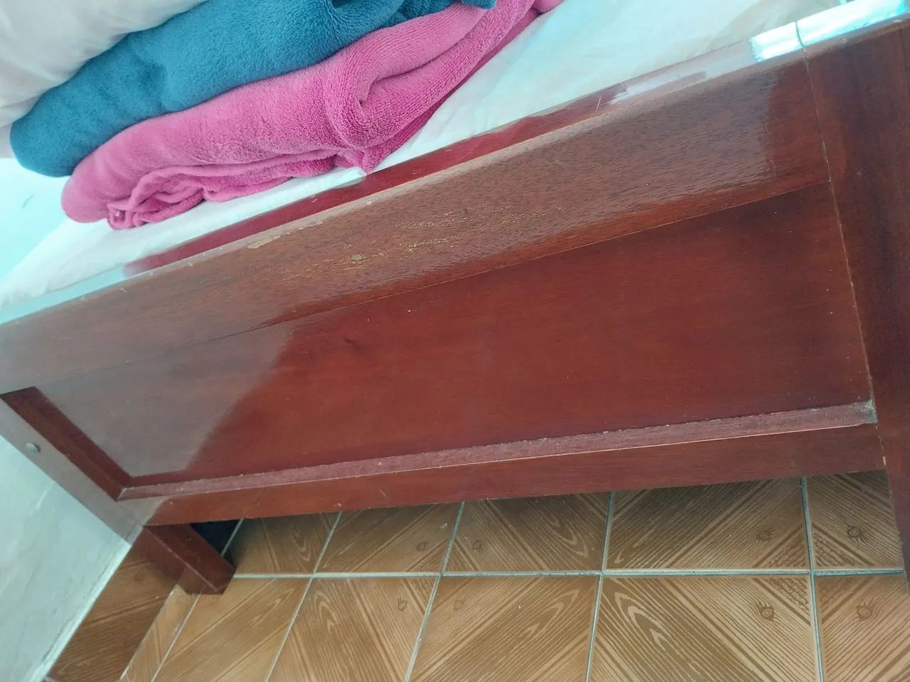 Cama Madeira Mogno Solteiro - Foto 4