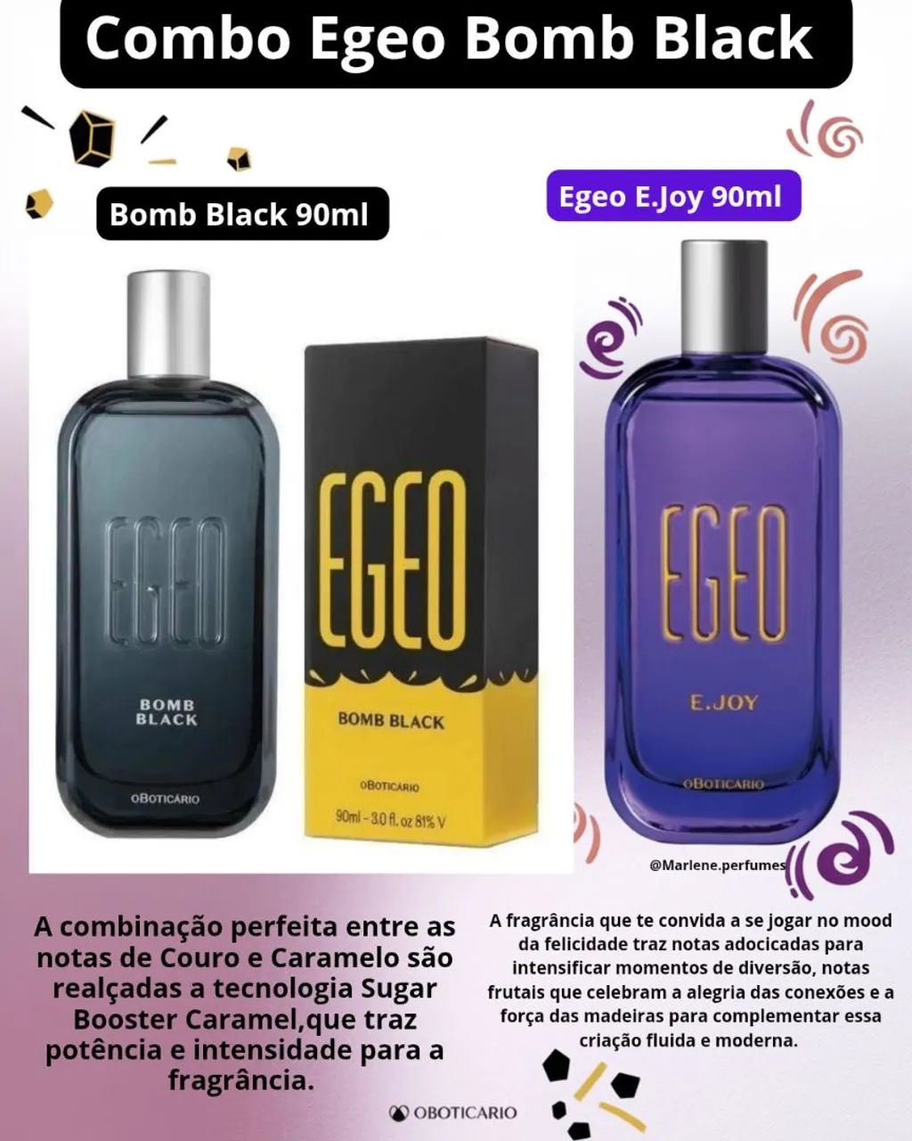 Combo Egeo Bomb Black + Egeo E.Joy 90ml 