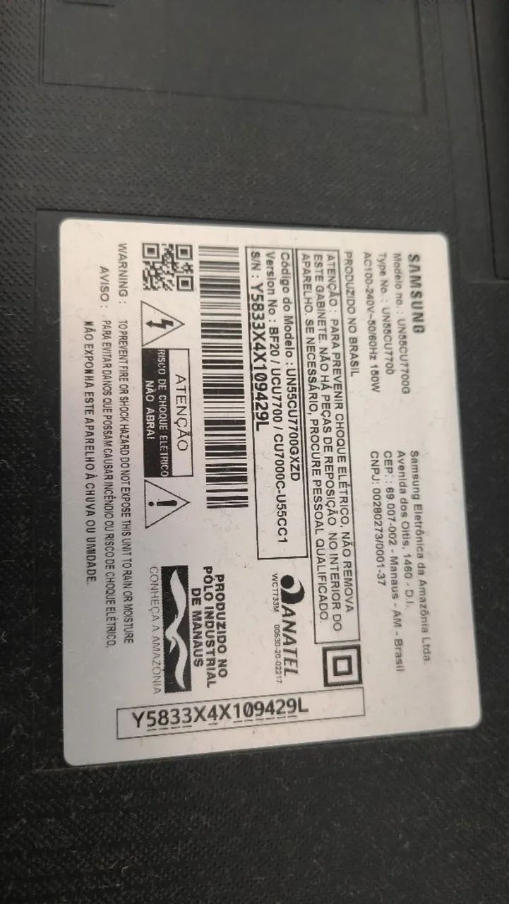 Smartv Samsung 55 polegadas 4k ( Com defeito na tela) - Foto 2