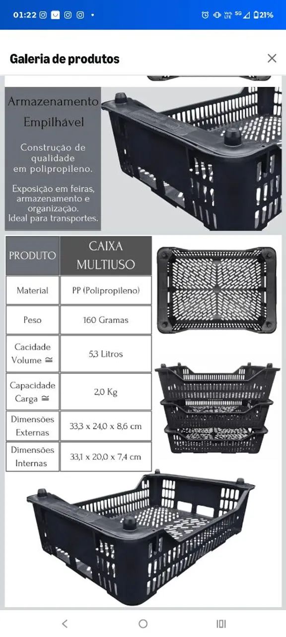Caixa plástica  - Foto 2