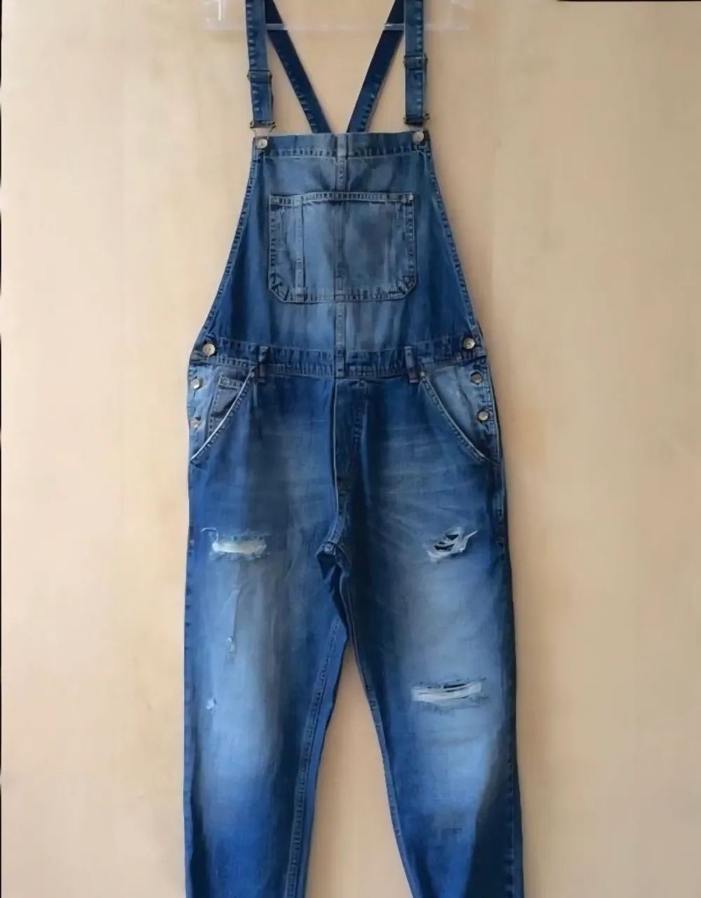 Macacão Jeans Zara Azul