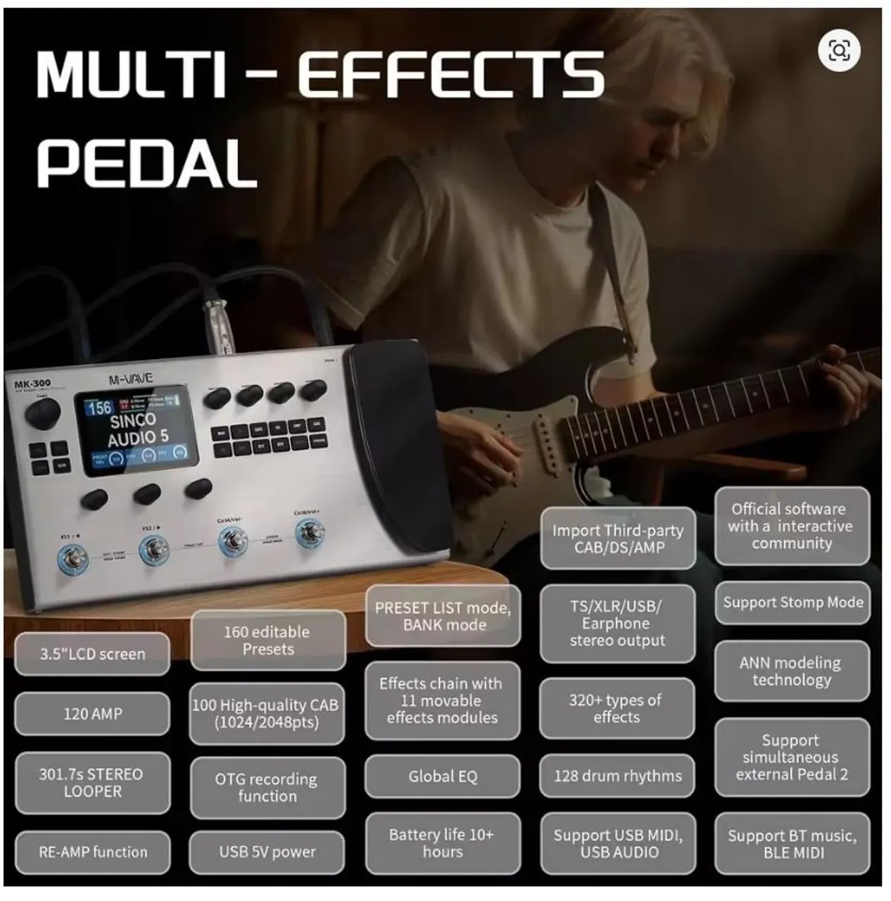 M-VAVE MK 300 Pedal de Efeitos - Foto 3