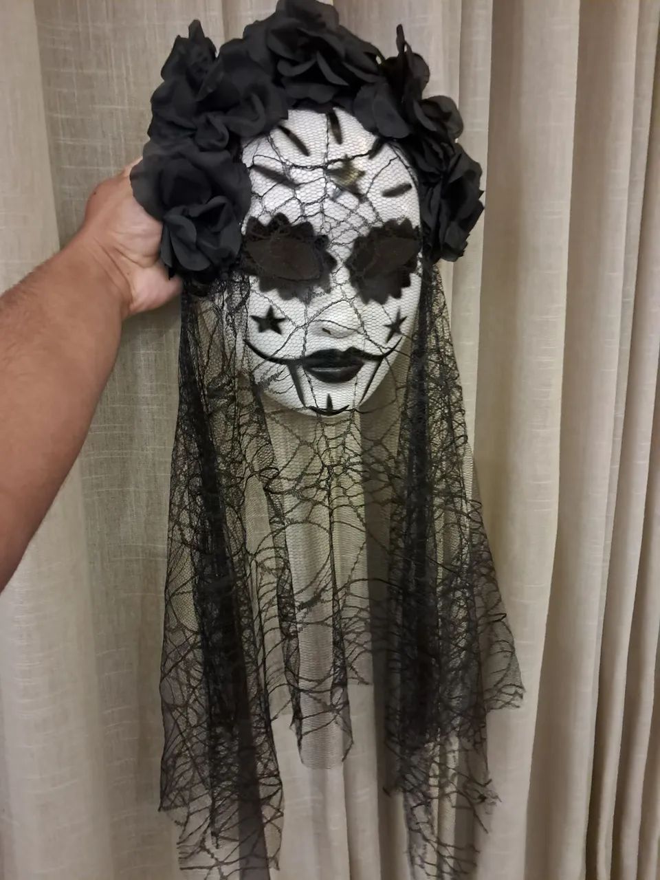 Máscara Halloween Caveira Mexicana - Foto 2