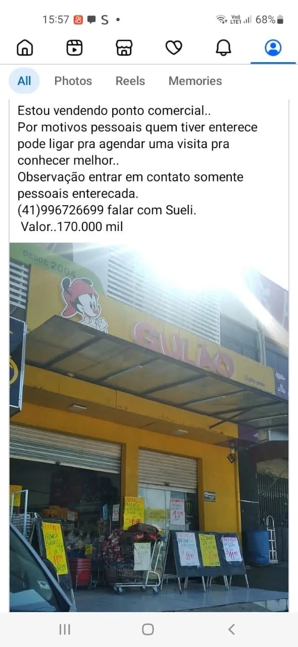 Vendo ponto comercial.