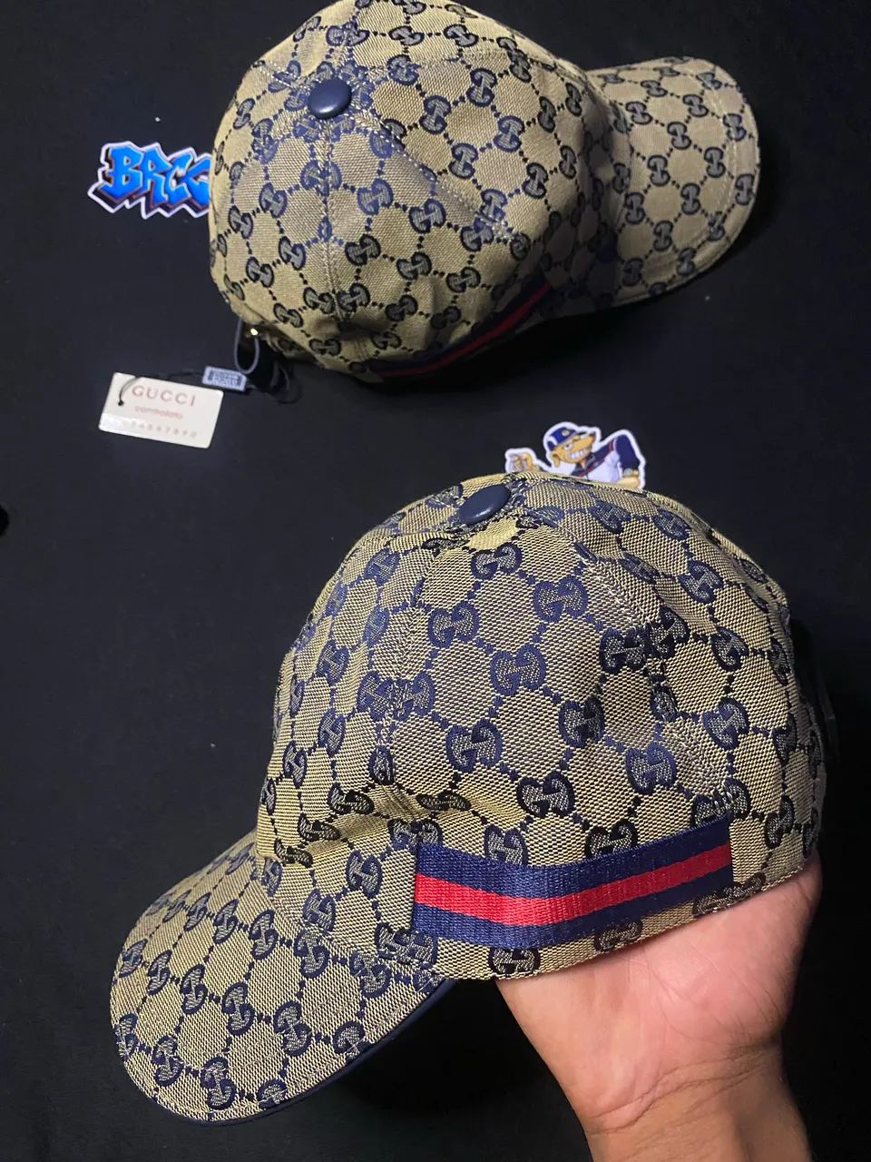 boné gucci cinza importada, na tag