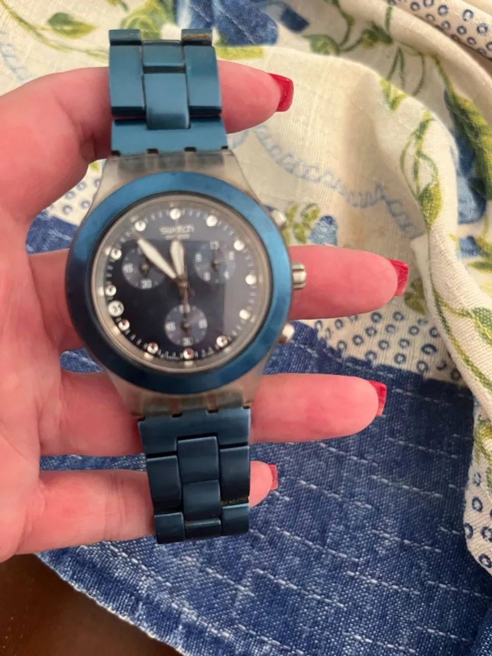 Relógio Swatch Usado - Azul 