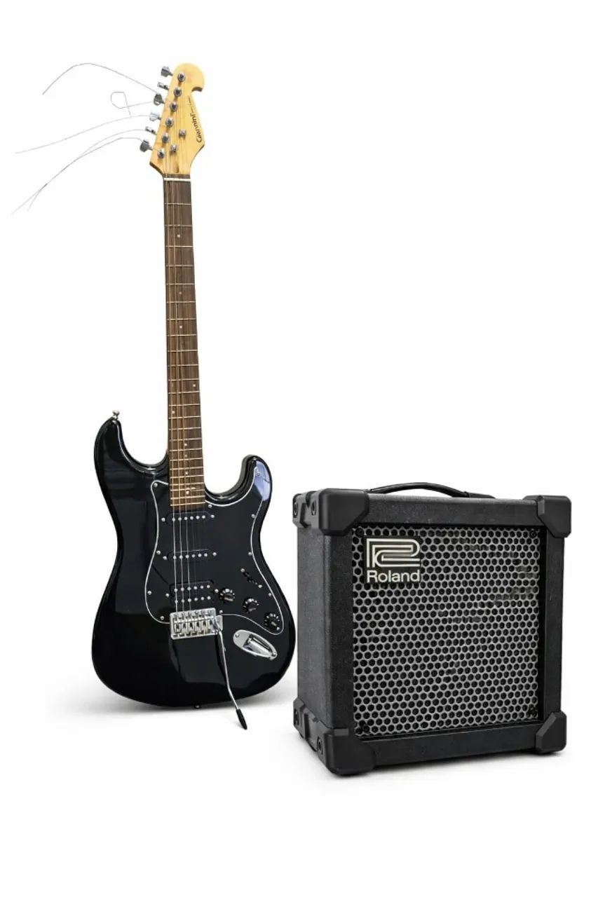 Giannini G101 Stratocaster HSS + Roland Cube 20XL + Bag