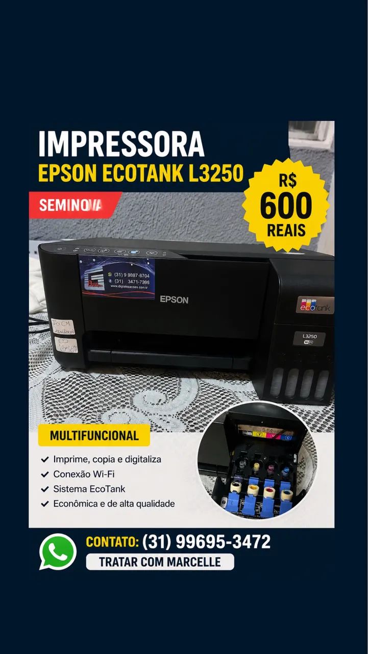 ? IMPRESSORA EPSON ECOTANK L3250 - SEMINOVA
