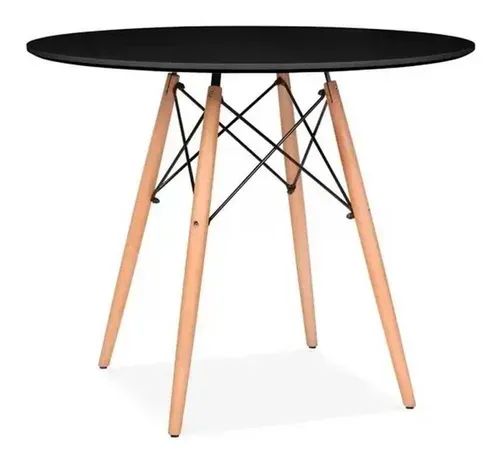 MESA EAMES EIFFEL REDONDA 90 CM - PRETO PETROMIX 80953 - Foto 2