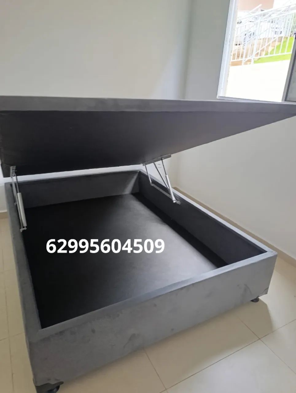Cama box Baú Casal inteiro feito na madeira  - Foto 4