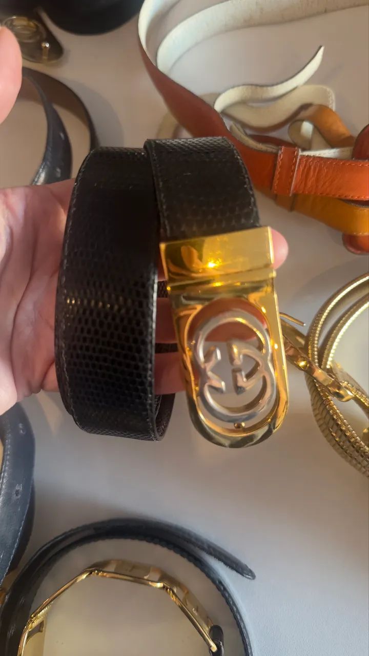 Cinto Gucci 100% original raríssimo em couro de cobra 