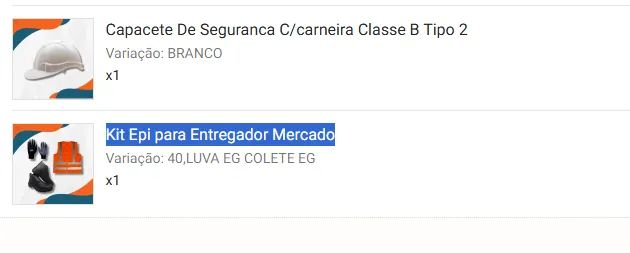 Kit Epi para Entregador Mercado