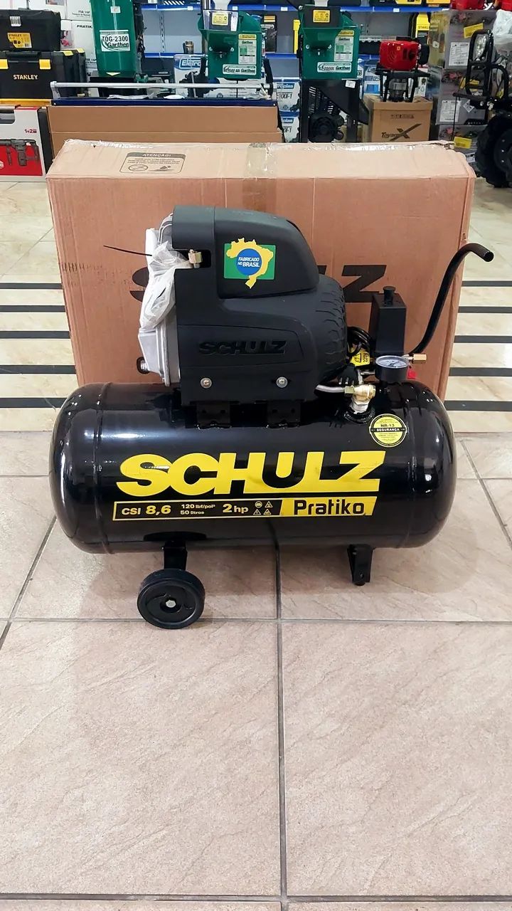 Compressor de ar 50L 2.0hp 8.7pcm Schulz (Loja/Novo) - Foto 2