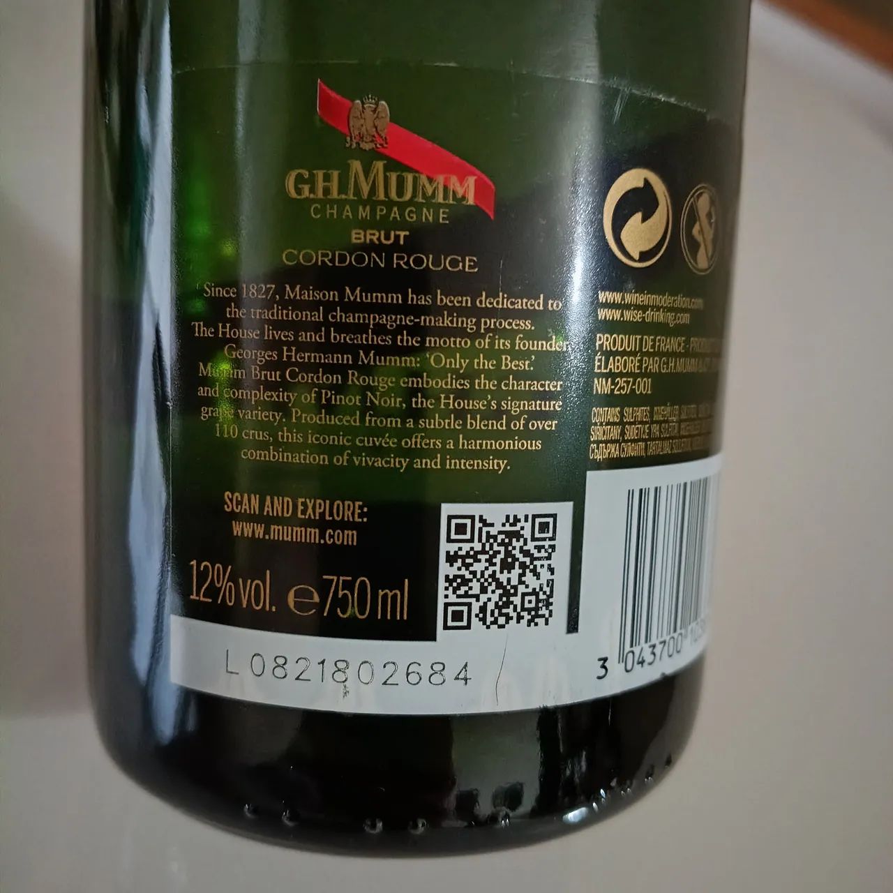 Champagne Mumm Brut (750ml) - Foto 3