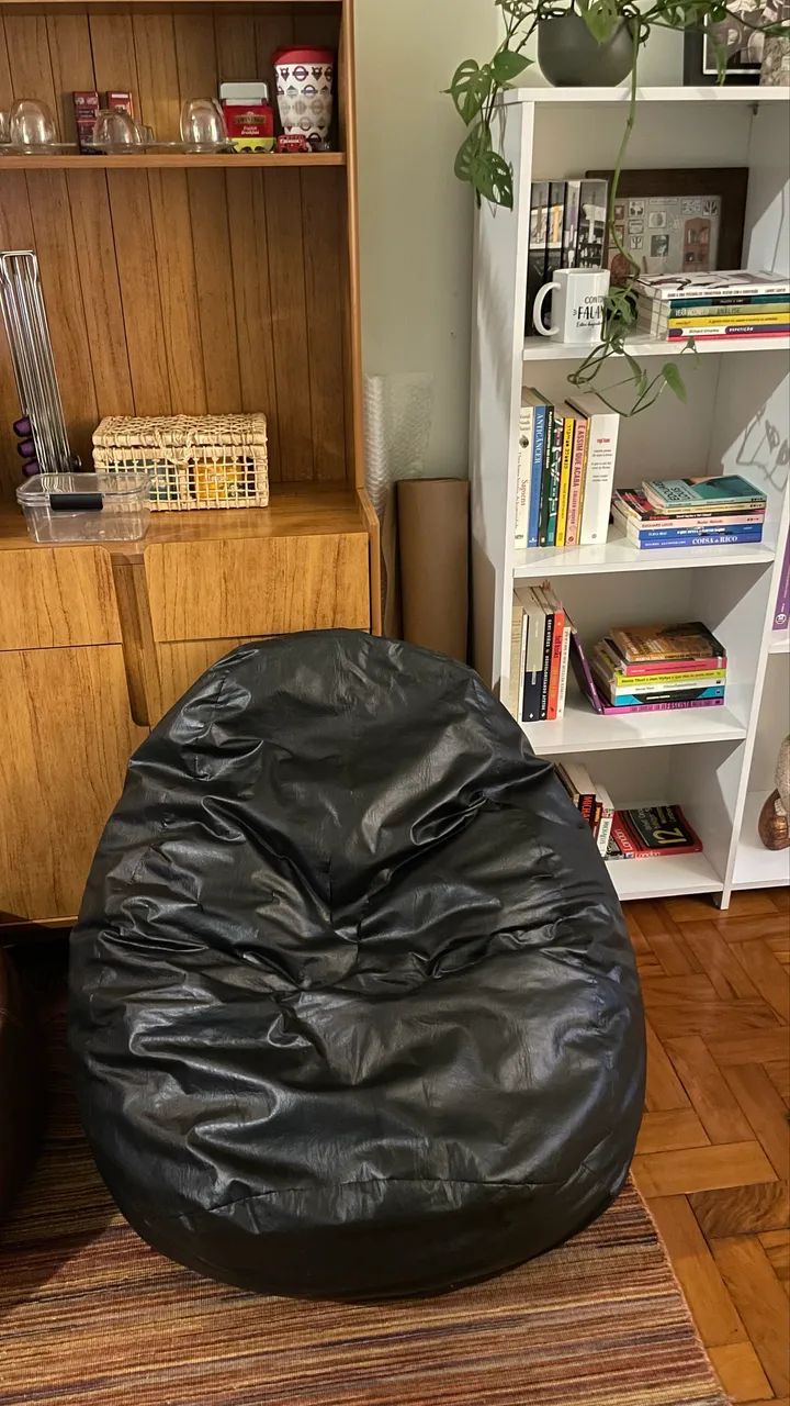 Puff fofão preto 