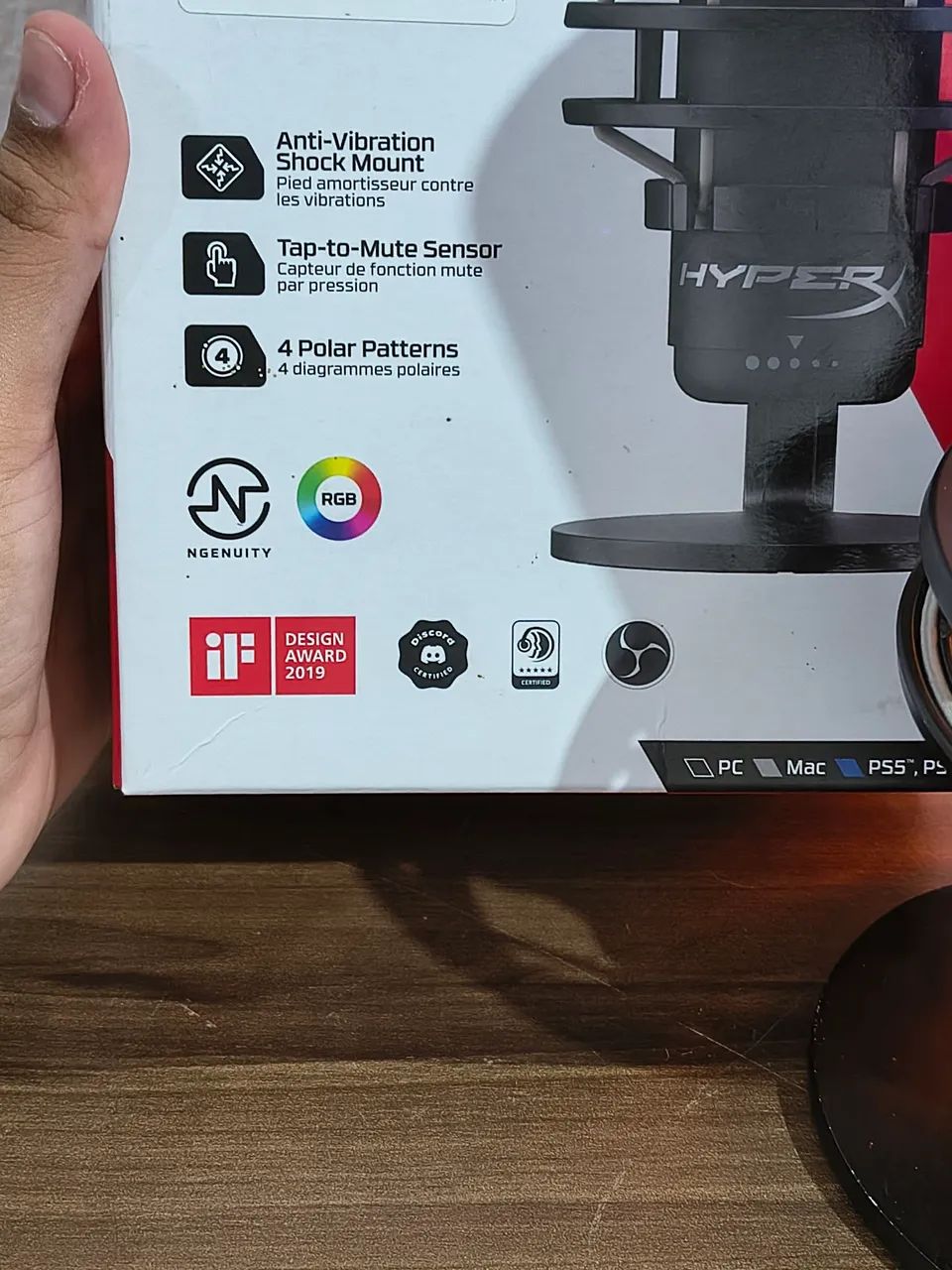 Microfone HyperX QuadCast com Caixa | Envio OLX Pay | Aceito Cartão | Entrego - Foto 3