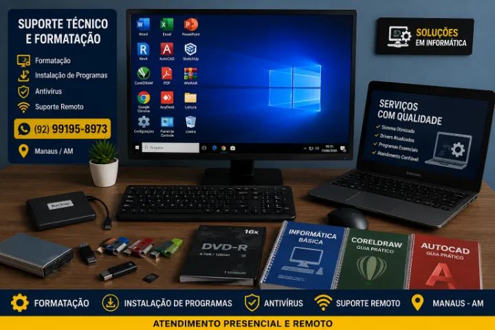 Formatação e Suporte Técnico de Informática