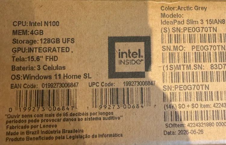 notebook lenovo ideapad slim 3i 128gb  - Foto 4