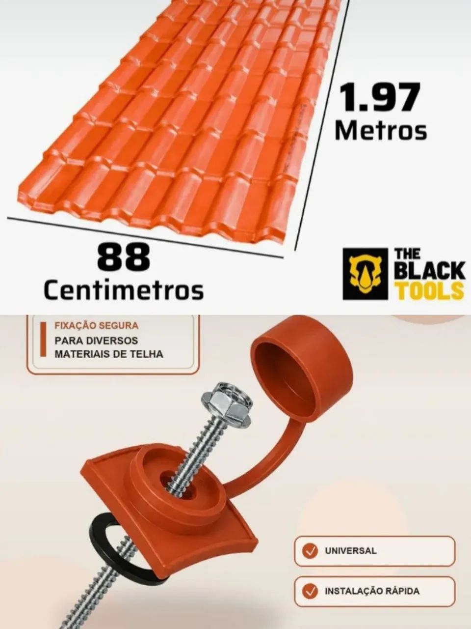 Telhas e parafusos 