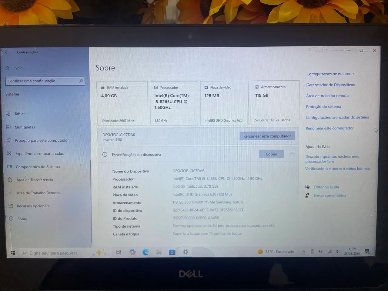 Notebook Dell Inspiron 5481 2 em 1 Touchscreen - i5 8ª Geração - Foto 5
