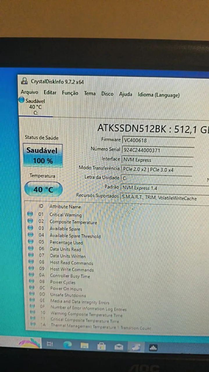 SSDnvme512gb TROCO EM RAM DDR4 3200HZ 8GB - Foto 2