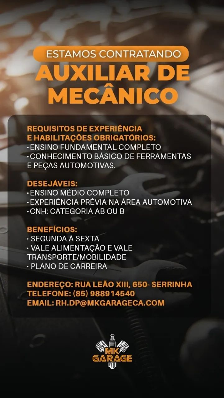 AUXILIAR DE MECANICO