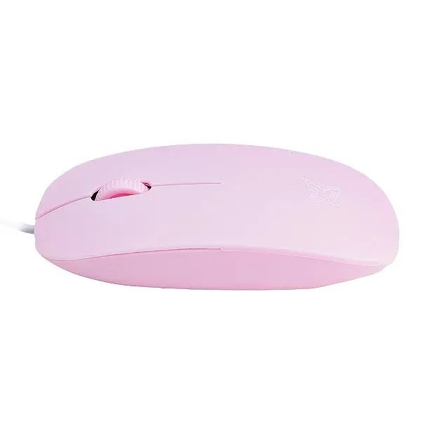 Mouse com Fio Optico USB 1200 DPI Ergonomico para PC e Notebook Rosa - Maxprint Surface - Foto 4