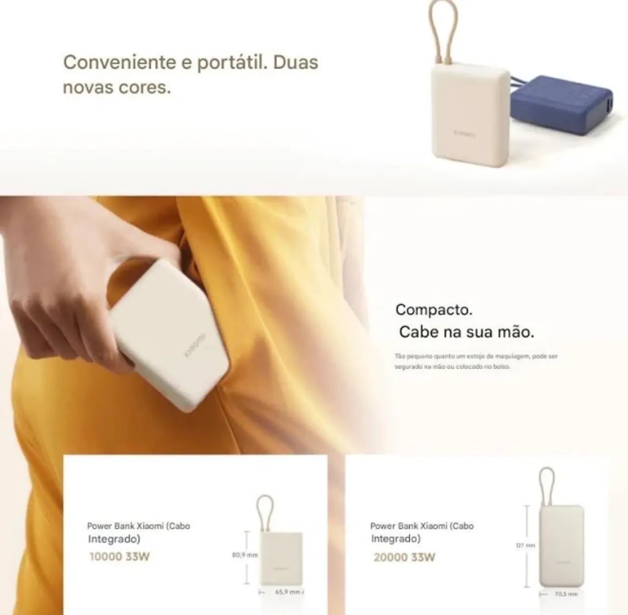 Carregador portátil Xiaomi 10.000MHA - Foto 2